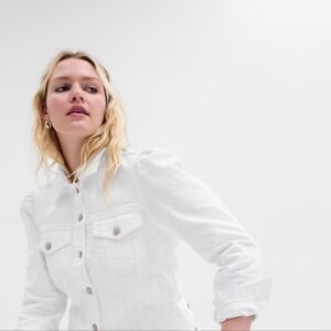 Driftwood Puffed Sleeve Cutoff Denim Jacket